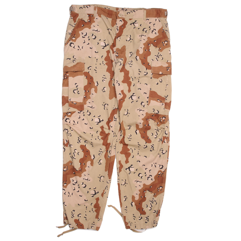 Vintage US Army Combat Trousers Pants Desert Camouflage Pattern 1990 Size Large Regular. Chocolate chip pattern  DLA100-90-C-0592  Stock No.: 8415-01-102-6806