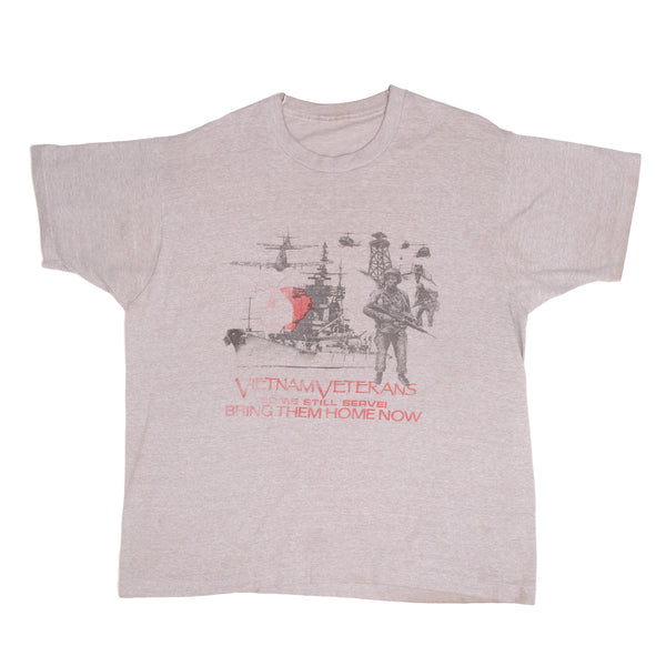 Vintage US Army Vietnam Veteran Some Still Serves! Bring Them Home Now Tee Shirt 1990S Size XL With Single Stitch Sleeves