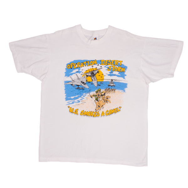 復古沙漠風暴行動 T 卹 1991 XL 號美國製造