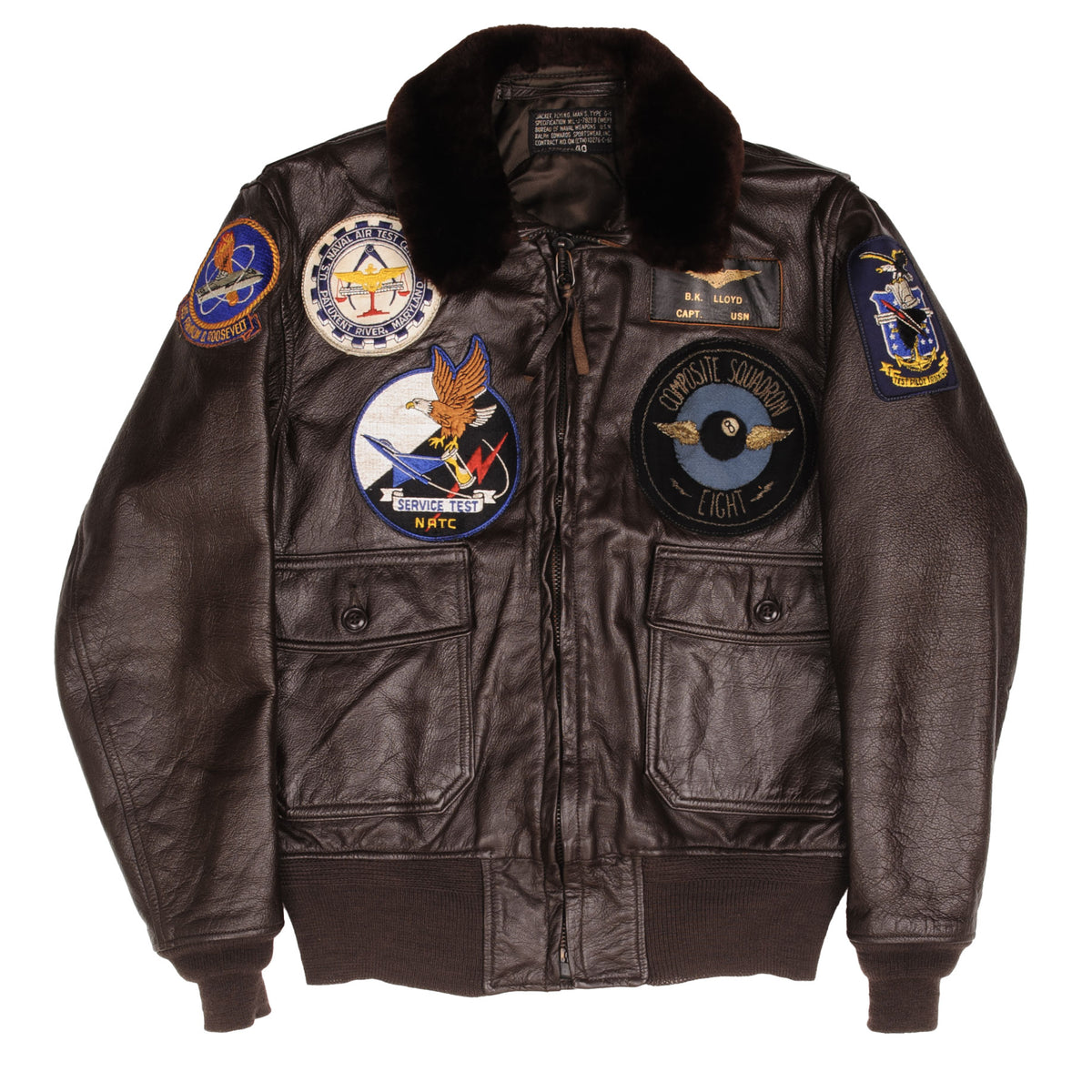 Dattsu　実物 G1 80s NAVYアメリカ軍フライトジャケット VINTAGE US NAVY G1 USS FRANKLIN D ROOSEVELT PATCHED 1961 LEATHER