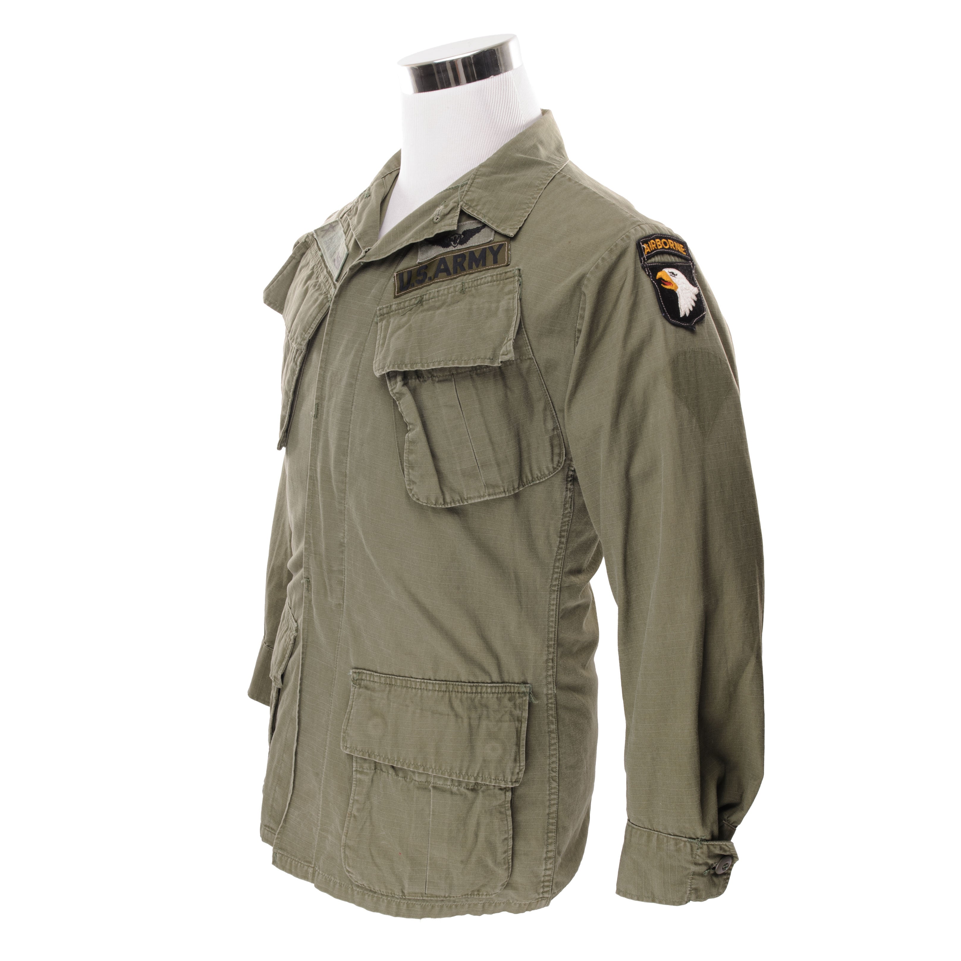 VINTAGE US ARMY TROPICAL COMBAT JACKET PATCH 101 ST AIRBORNE 1969