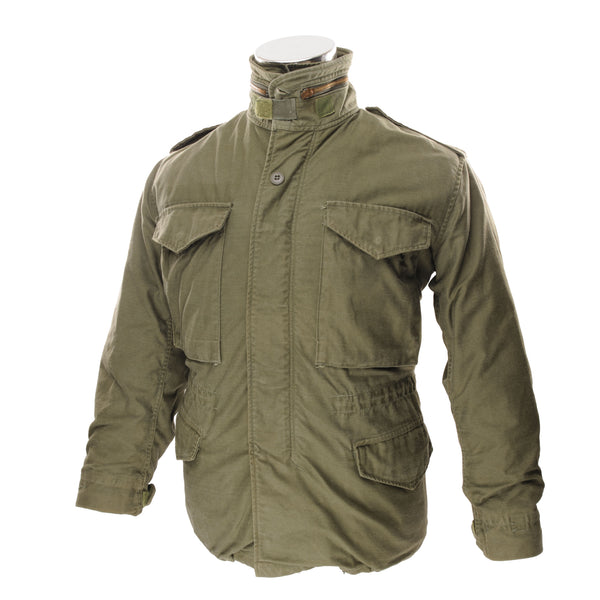 Vintage Us Army M-1965 M65 1987 Field Jacket Size Xsmall Short DLA100-82-C-0576  STOCK NO. 8415-01-027-6032