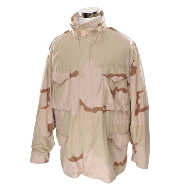 Vintage Us Army M65 Field Jacket Patch Desert Camo 1999 Size XL Regular SP0100-99-D-0303