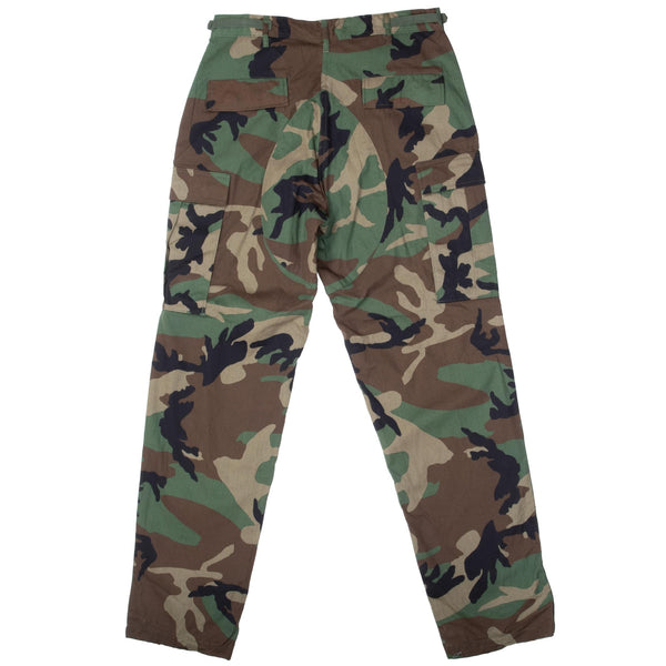 Vintage Us Army Woodland Camo Combat Trousers Pants 2003 Size Medium Long Deadstock