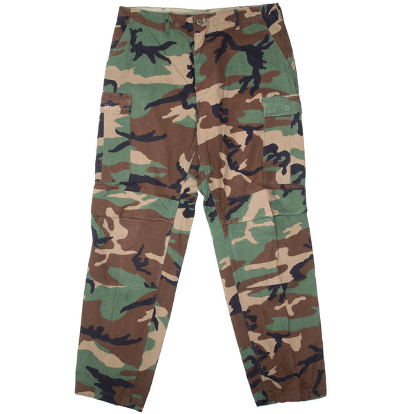 Vintage Us Army Rip Stop Woodland Camo Combat Trouser 1985 Size Large Long

DLA100-85-0-0281