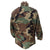 Vintage USAF US Air Force M-1965 M65 Woodland Camouflage Pattern Patched Field Jacket 1999 Size Large Regular STOCK NO. 8415-01-099-7838 SP0100-99-D-0303 USAF, Flying Jayhawks, Air Mobility Command Patch