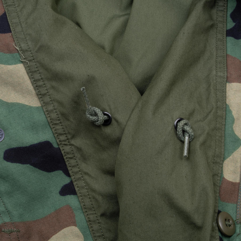 VINTAGE US ARMY M65 WOODLAND CAMO FIELD JACKET 1996 LARGE REGULAR NOS ...