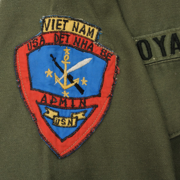 Vintage USN Us Navy Short Sleeve Shirt 1970 Vietnam War Size 15 1/2 X 33