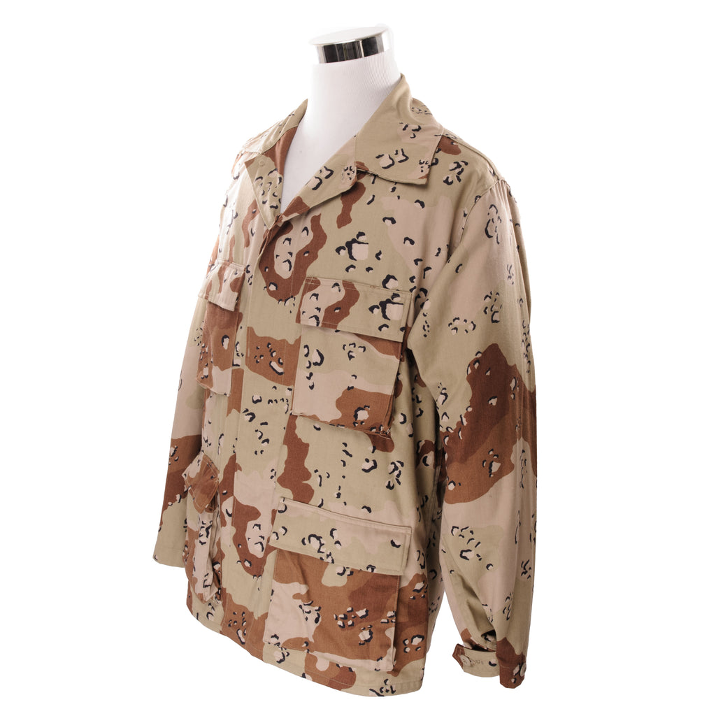 Vintage US Army Choc Chip Desert Camouflage Pattern Combat Jacket Size Large Regular