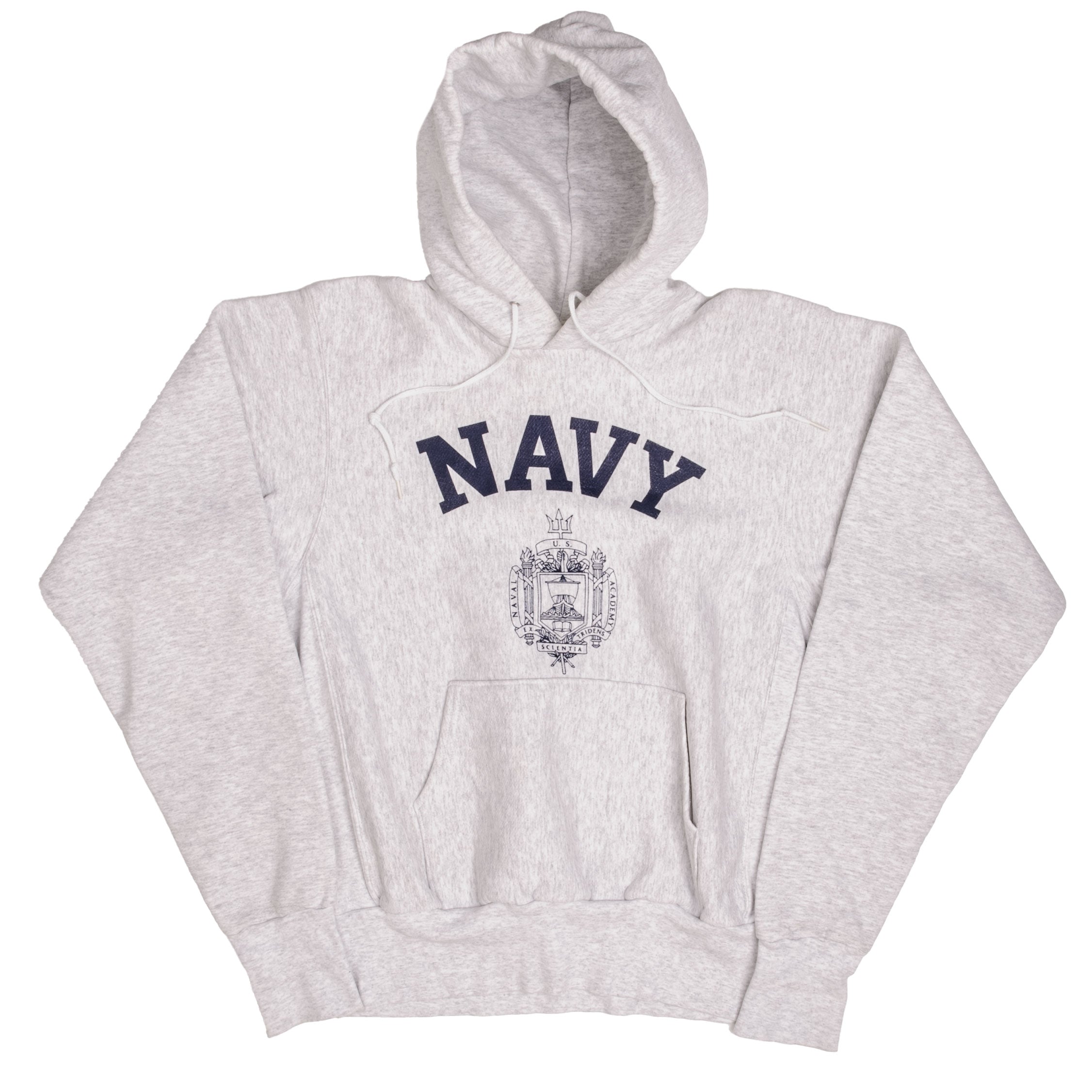 VINTAGE USN US NAVY HOODIE SWEATSHIRT SIZE SMALL MADE IN USA