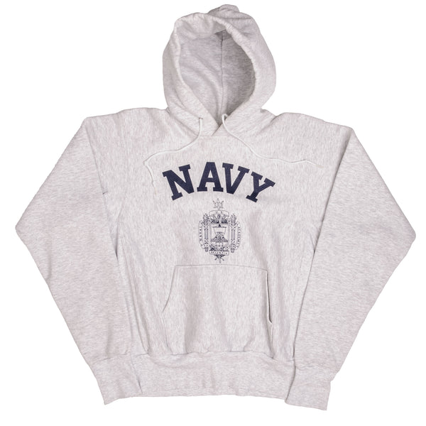 Vintage United States Navy US Naval Academy Hoodie Sweatshirt Size Small Made In USA.
