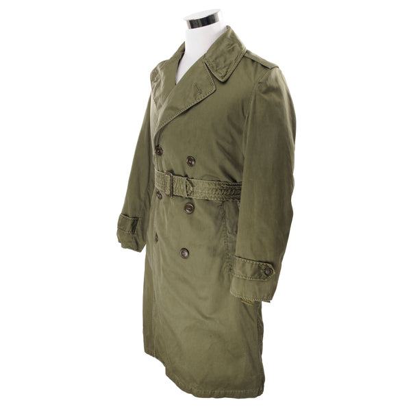 Vintage Us Army Overcoat Trench Coat 1953 Korean War Size Small Regular  Note: Liner is Missing  TAP-2473-01-2531-C-53