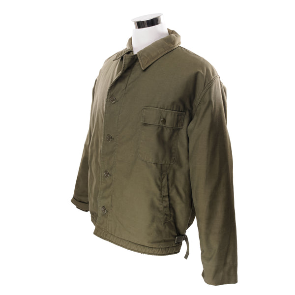 Vintage USN US Navy A-2 A2 Deck Jacket Cold Weather 1983 Size XLarge 42-44  DLA100-83-C-0399  8415-00-753-5614