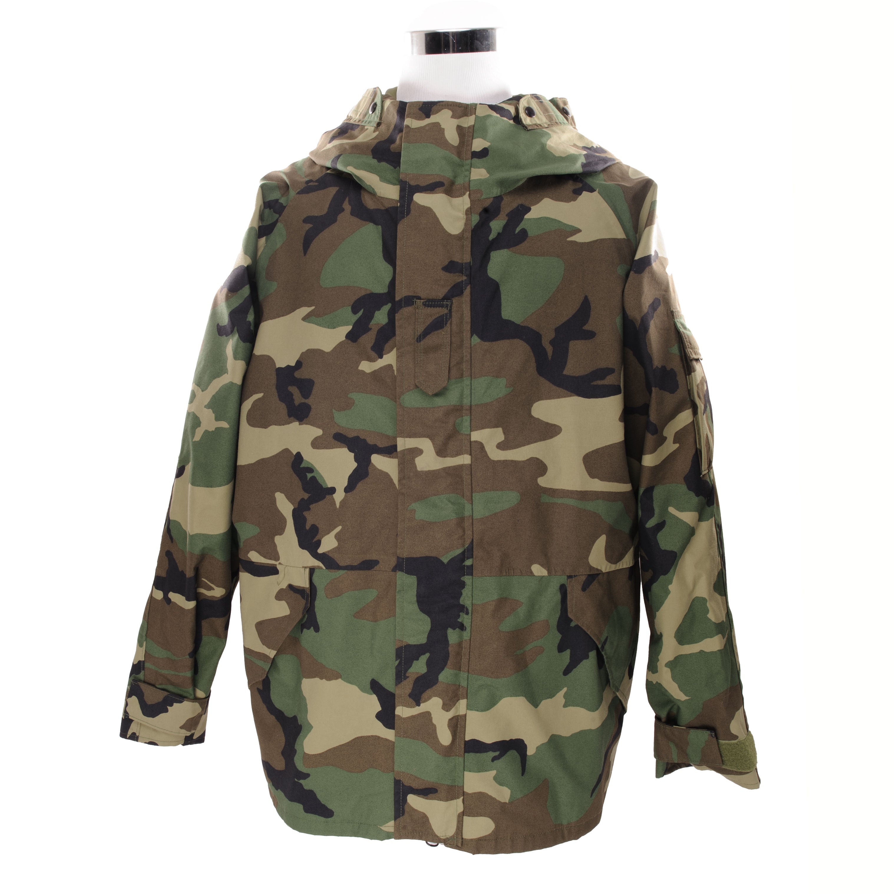 VINTAGE US ARMY WOODLAND CAMO ECWCS PARKA GORETEX 1998 XL
