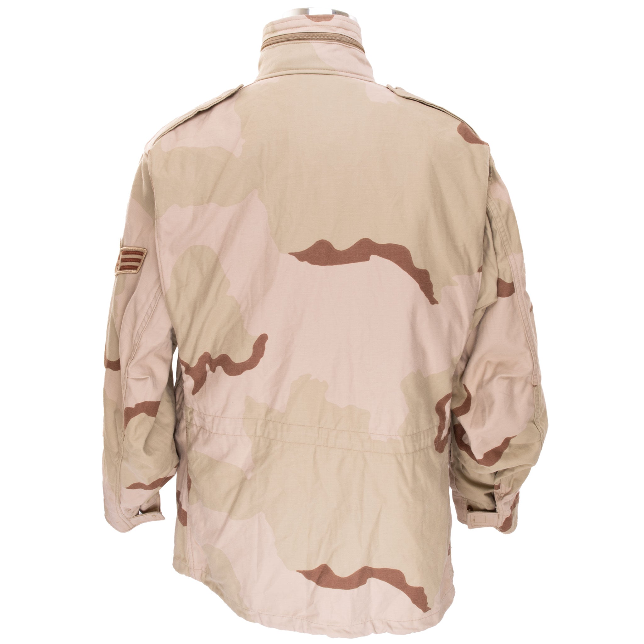 VINTAGE USAF M-1965 M65 DESERT CAMO FIELD JACKET PATCHED 1999