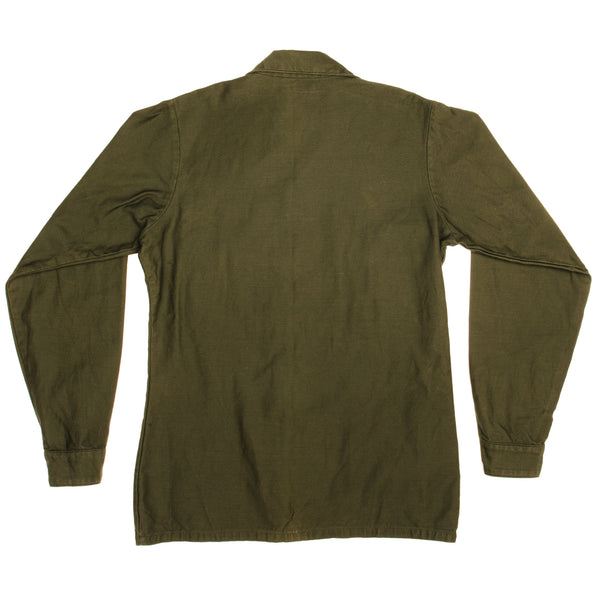 VINTAGE US ARMY COTTON SATEEN UTILITY SHIRT P64 1975 VIETNAM WAR SZE 14 1/2 x 33