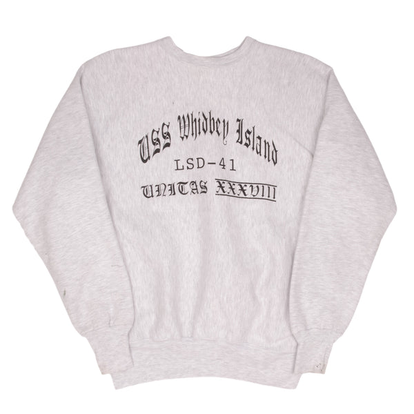 Vintage Usn Uss Whidbey Island Lsd-41 Reverse Weave 1990S Sweatshirt Large Made In USA