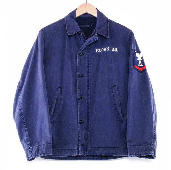 復古 USN 美國海軍夾克 1960 年代 1970 年代越南戰爭補丁 PO3 三等軍官