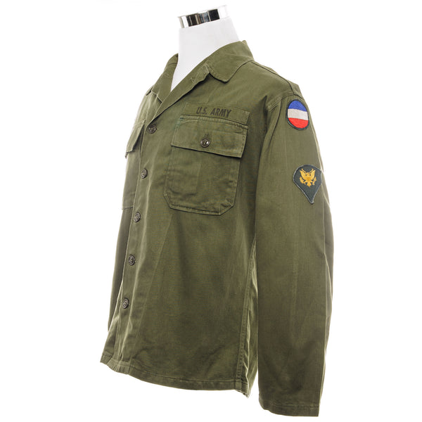 美國陸軍實用襯衫 P-58 P58 60 年代越戰第一 CAV DIV FORSCOM 專家 E4 補丁中號
