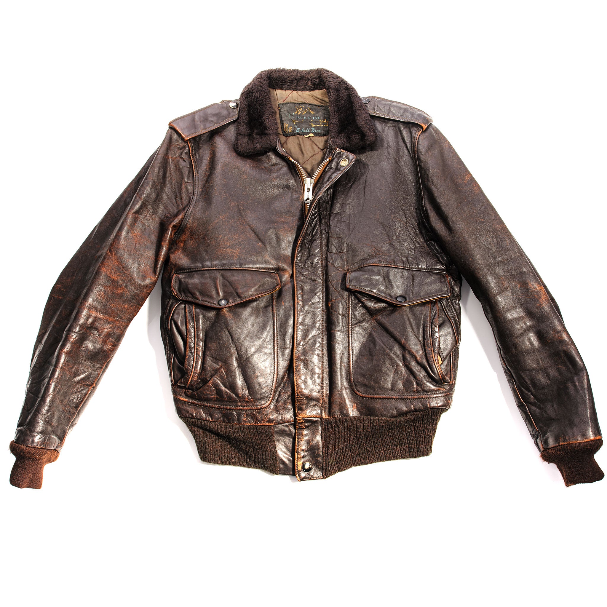 USAF Us Air Force Schott Bros Flight Leather Jacket – Rare Gear USA