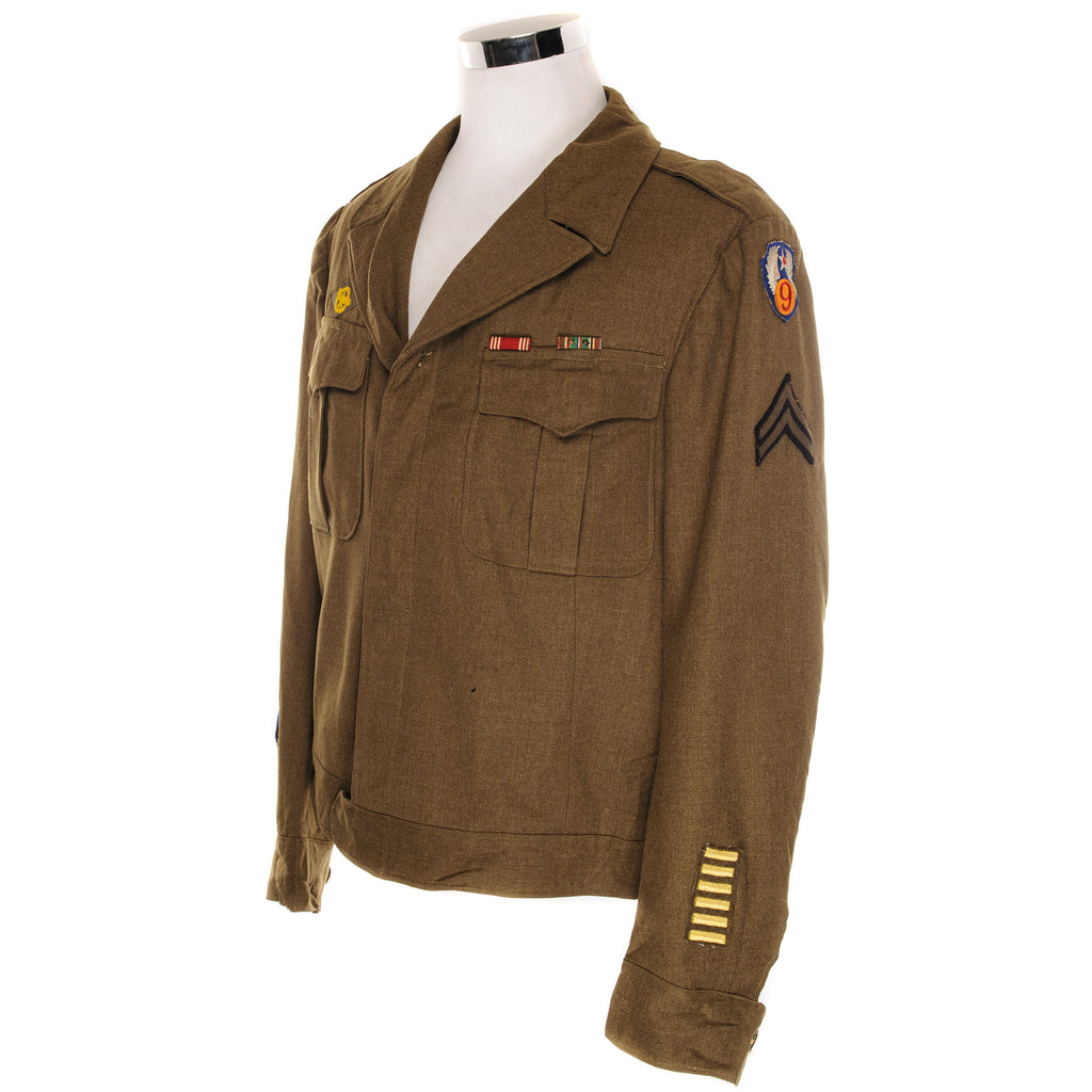 復古 USAAF 美國陸軍空軍羊毛野戰夾克 1944 年二戰 XL 碼帶補丁和絲帶