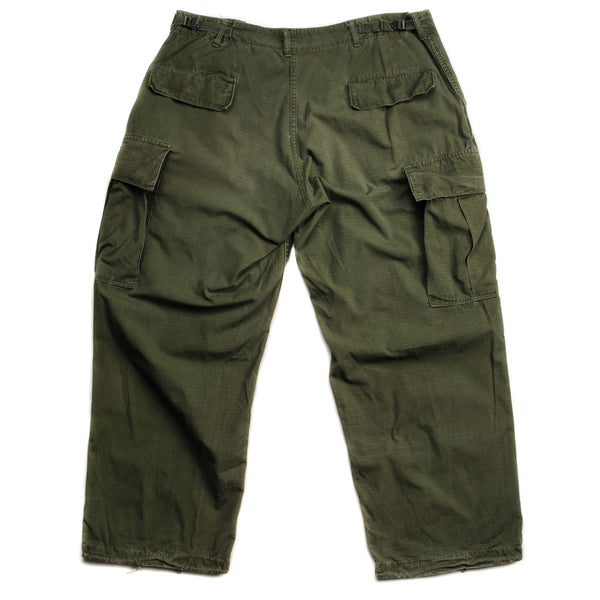 VINTAGE US ARMY TROPICAL COMBAT TROUSERS 6TH PATTERN 1969 VIETNAM WAR SIZE LARGE SHORT