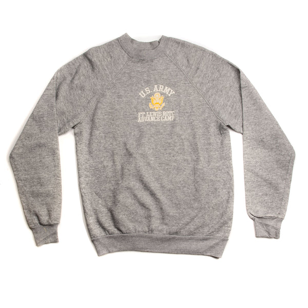 US ARMY SWEATSHIRT FT. LEWIS ROTC ADVANCE CAMP 90'S SIZE LARGE