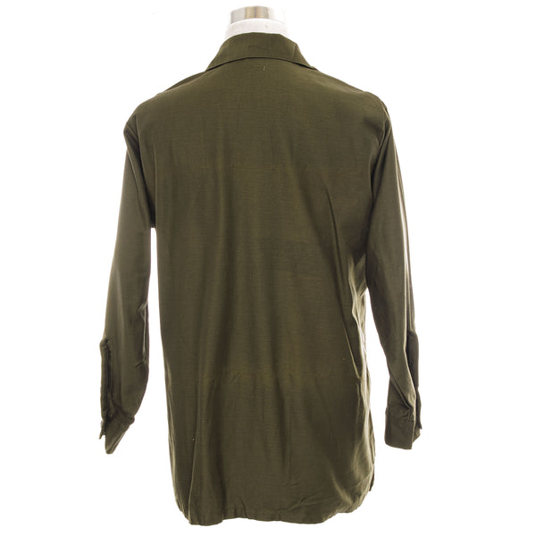 VINTAGE US ARMY UTILITY SHIRT P-64 P64 1974 VIETNAM WAR SIZE 16 1/2 X 32 DEADSTOCK