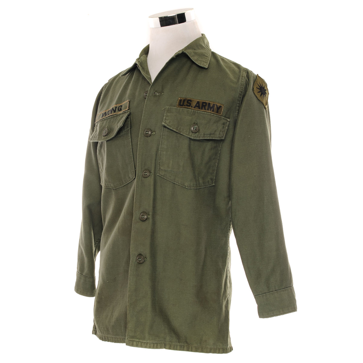 Vietnam War - U.S. P64 Utility Shirt with Leather Medic Patch - M1