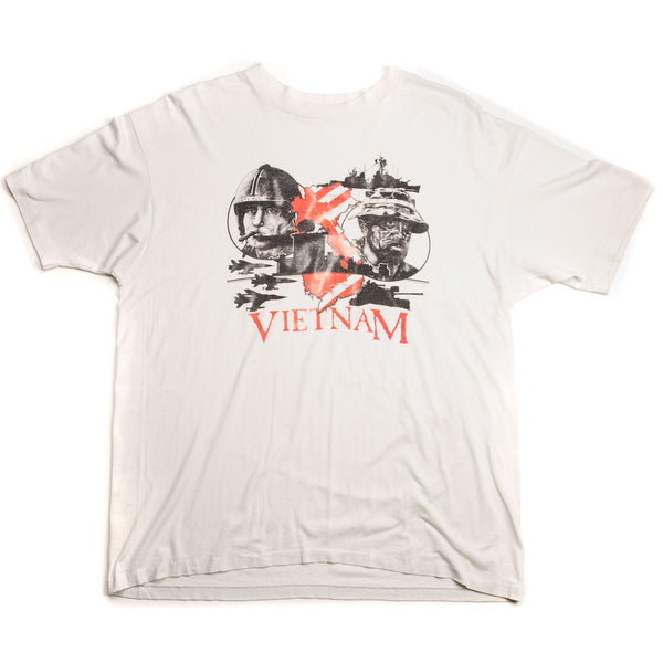 VINTAGE US ARMY T-SHIRT VIETNAM LOGO 90'S SIZE XL