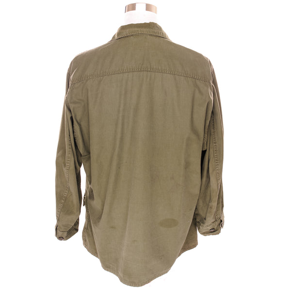 VINTAGE US ARMY TROPICAL COMBAT JACKET 3TH PATTERN VIETNAM WAR ERA SIZE LARGE SHORT