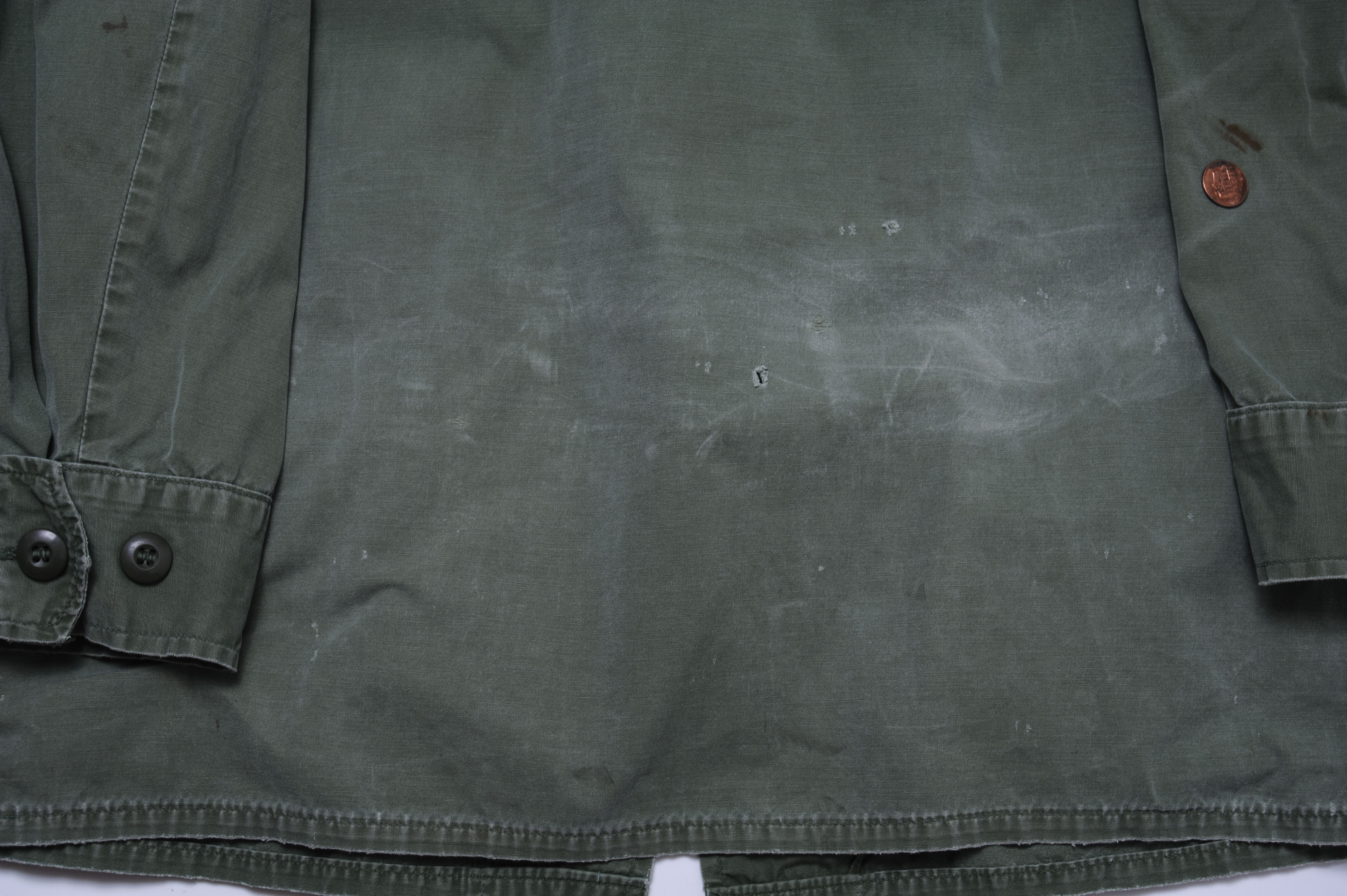 VINTAGE US ARMY TROPICAL COMBAT JACKET 5TH PATTERN RIPSTOP 1969 VIETNAM WAR  SMALL REGULAR SERGEANT