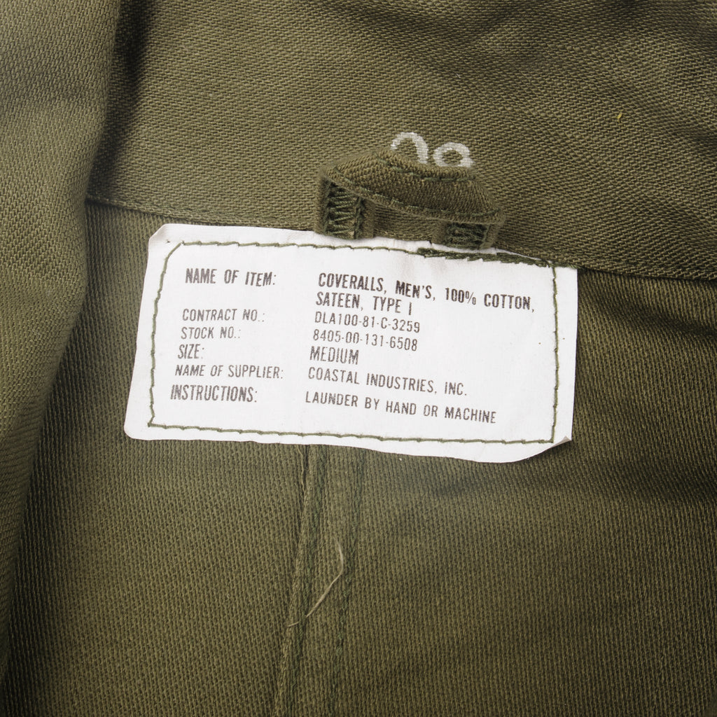 US Army Coverall 1981 Size Large Rare Gear USA