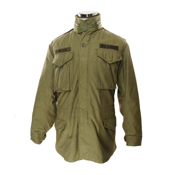 Vintage US Army M-1965 M65 Field Jacket 1971 Size Small Long.  DSA 100-71-C-0201  Stock No: 8405-782-2937