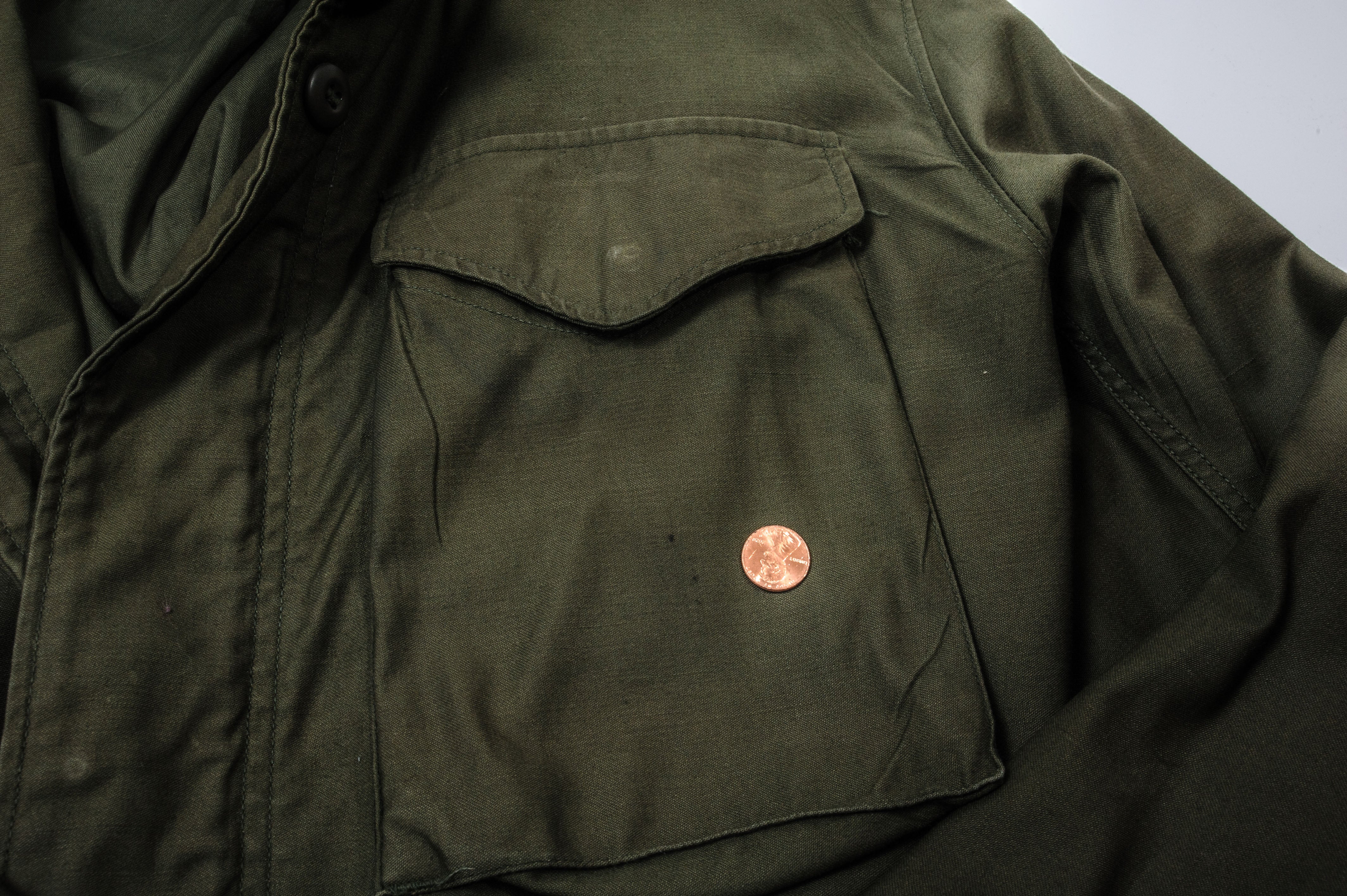 VINTAGE US ARMY M-1965 M65 FIELD JACKET 1967 3RD ARMY PATCH SIZE SMALL  REGULAR