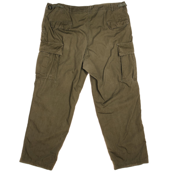 Vintage US Army Tropical Combat Trousers Pants 4Th Pattern Poplin With Wind Resistant Cotton Poplin 1967 Vietnam War Size XLarge Regular W42 L29.5  Stock No : 8405-082-6150  DSA-100-67-C-1634