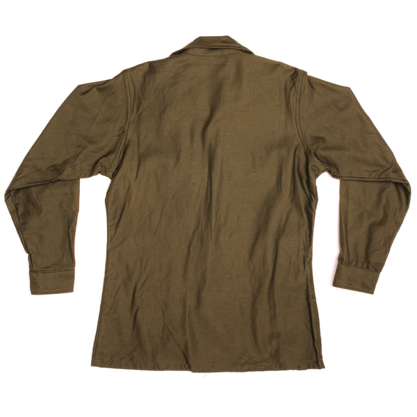 Vintage US Army Cotton Sateen Utility Shirt P-64 P64 1971 Vietnam War Size 14 1/2 X 31 Deadstock. NOS