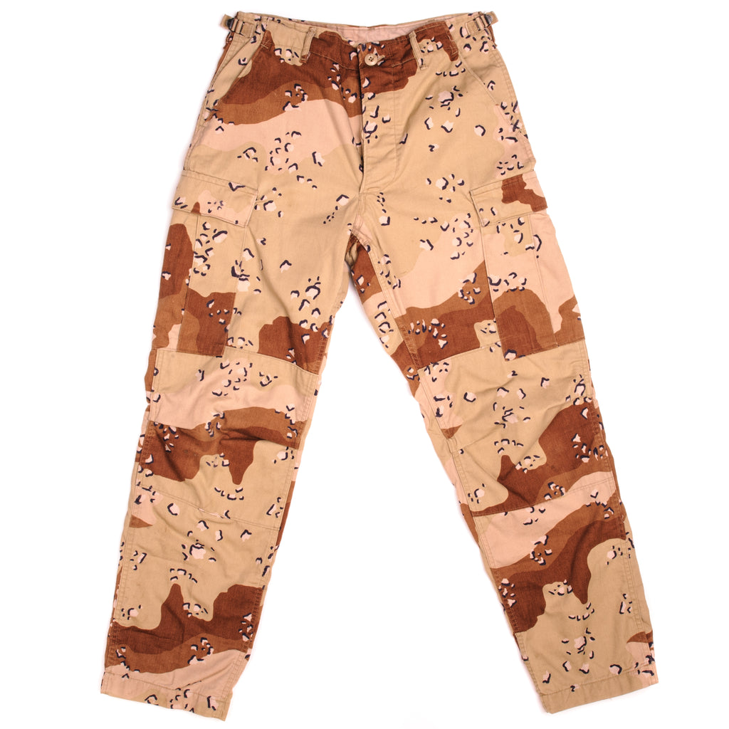 Vintage US Army Combat Trousers Pants Desert Camouflage Pattern 1983 Size W31 L30 Small Regular.  Stock No. 8415-01-102-6800  DLA100-83-C-0692