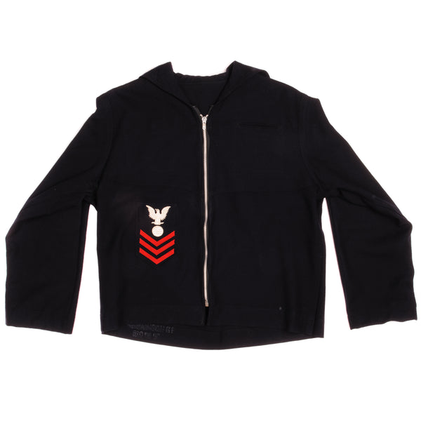 Vintage US Navy Wool Jumper with Petty Officer First Class Patch.  Stencil : Bergamaschi GF                D19 06 50