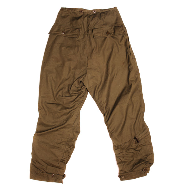 Vintage US Army Air Forces Intermediate Flying Trousers Type A-9 World War 2 Era Size W32 L29.  Stock No. 8300-878605 Contract No. W(30-053) AC-972