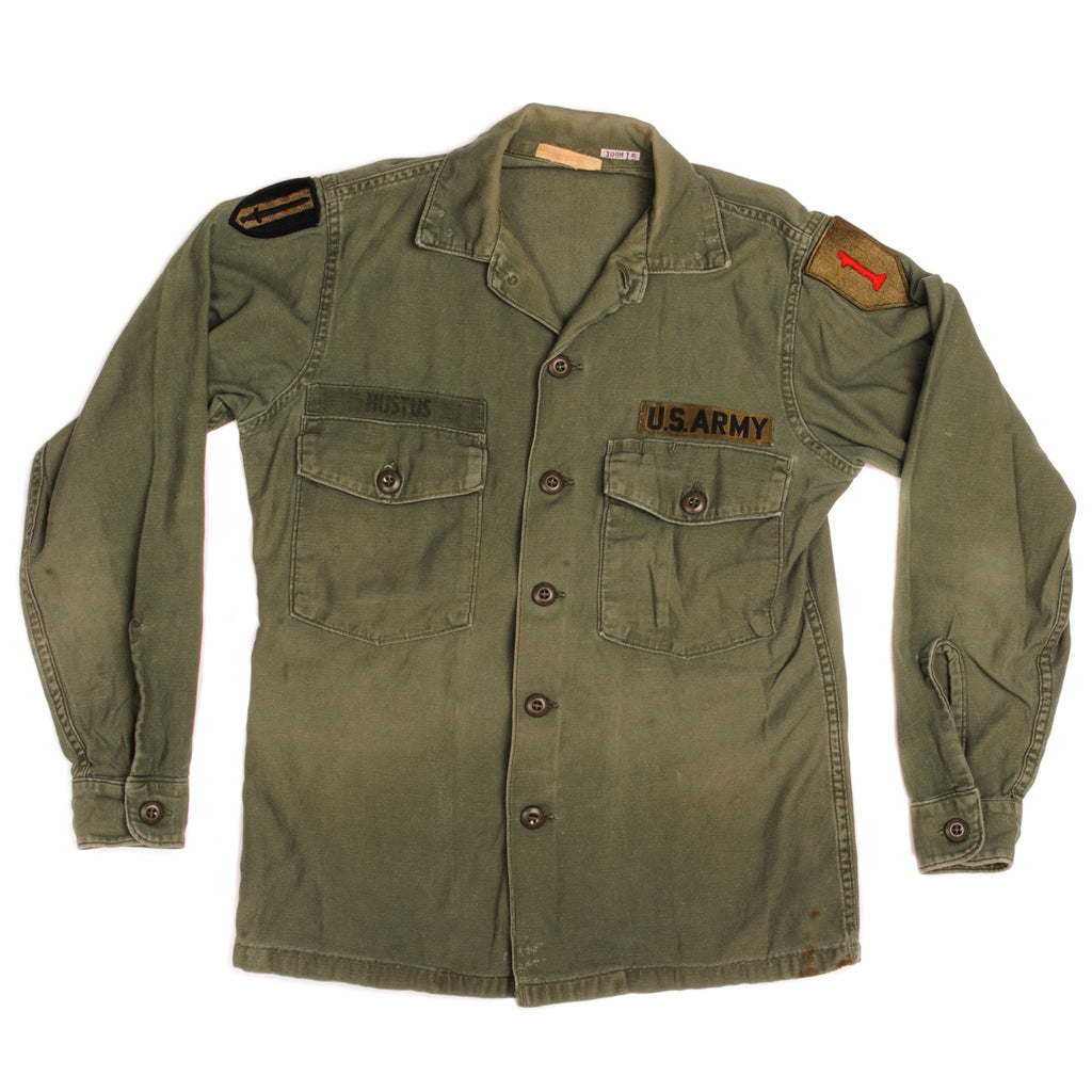 Vintage US Army Utility Shirt P64 Vietnam War Era.