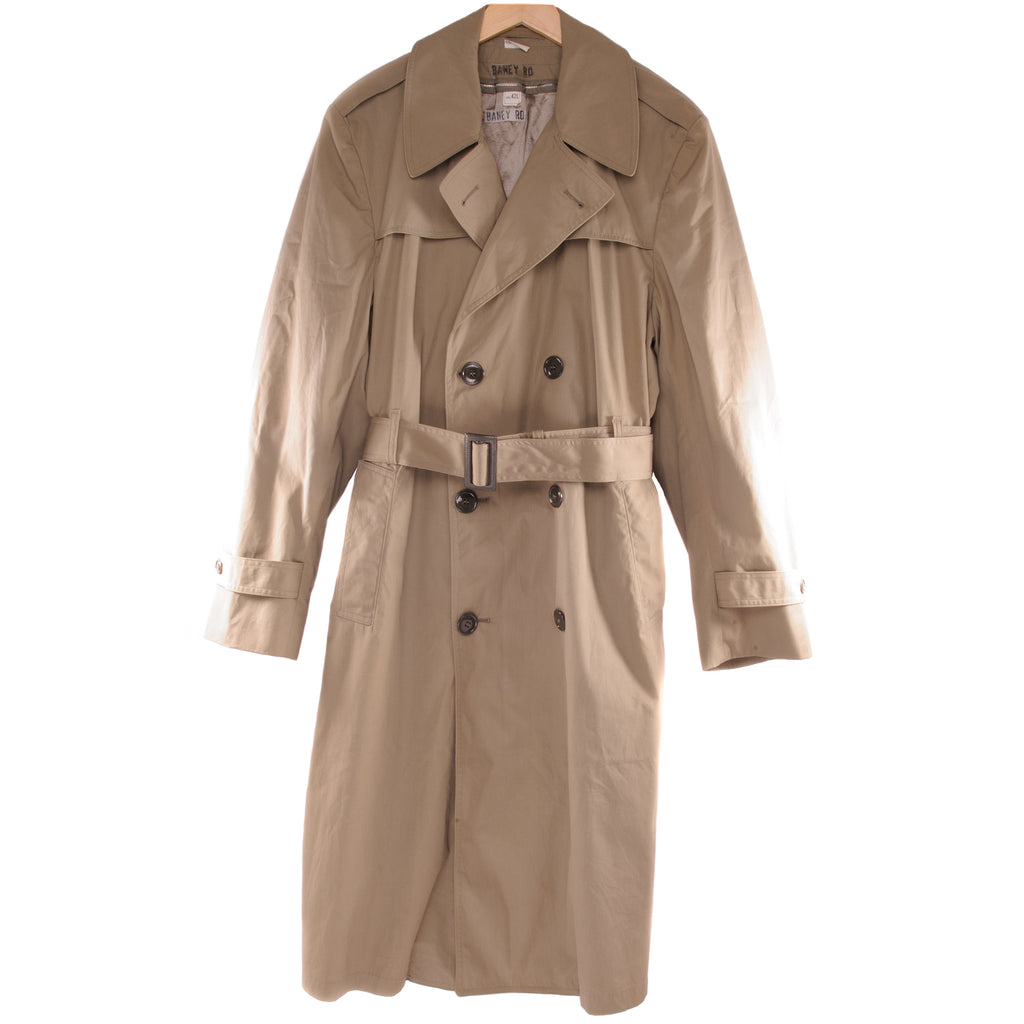 Trench Coat Marine Corps Pewter 1995 Size 42L Made In USA.  8405-01-107-0251  SP0100-95-D-0368