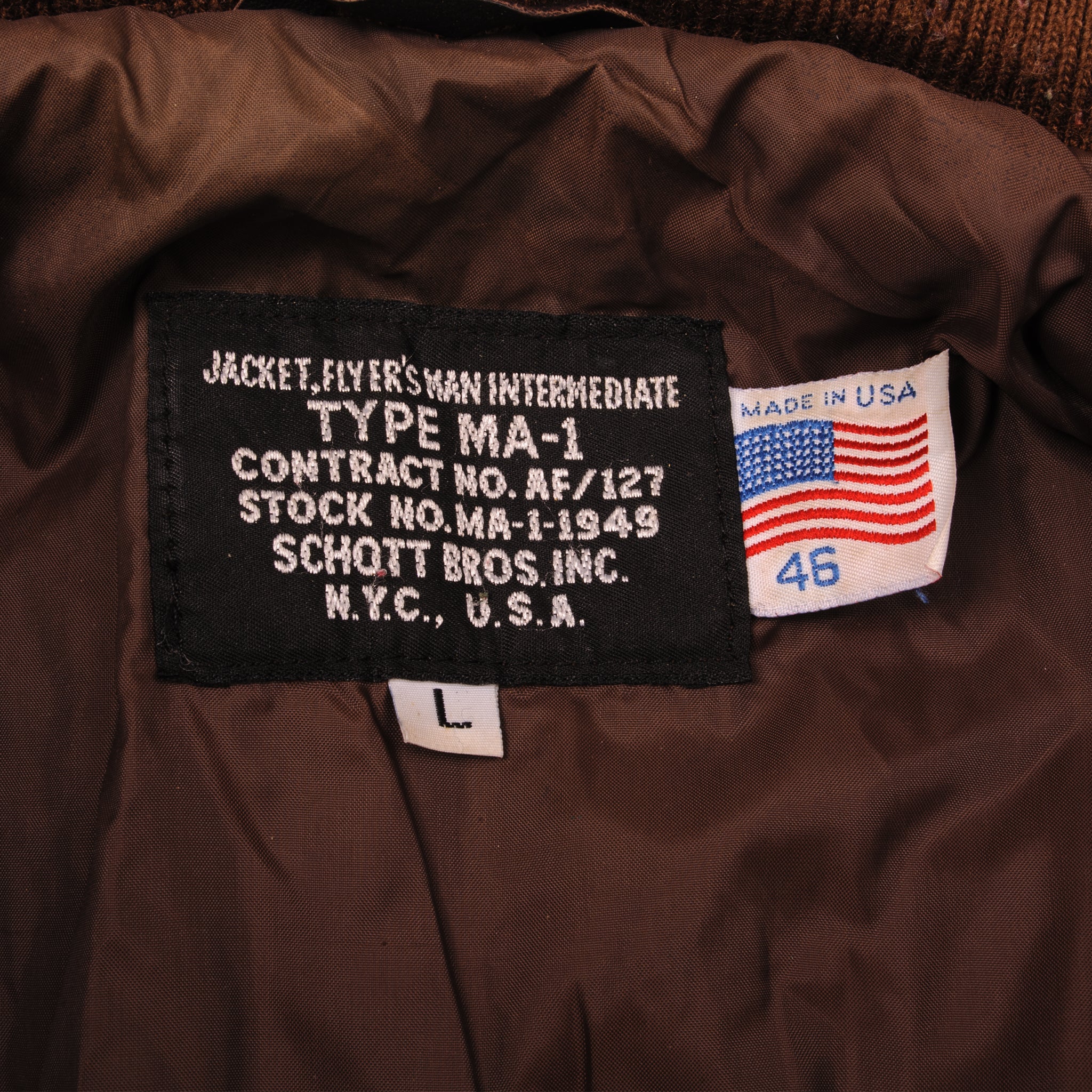 Schott(ショット) ×Ron Herman TYPE MA-1 レザーフライト