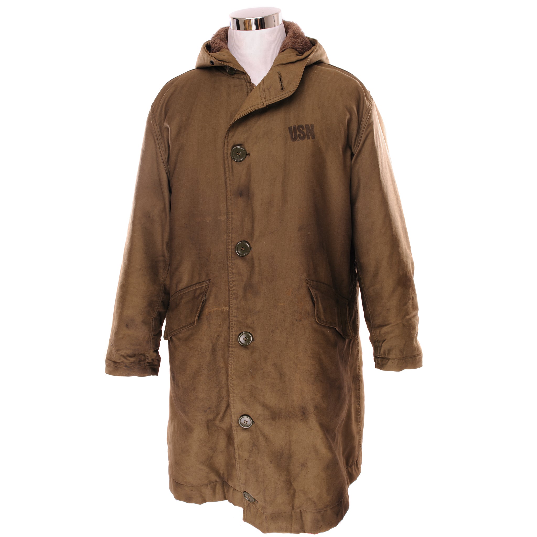 VINTAGE USN US NAVY N-1 N1 DECK JACKET PARKA WW2 ERA SIZE 40