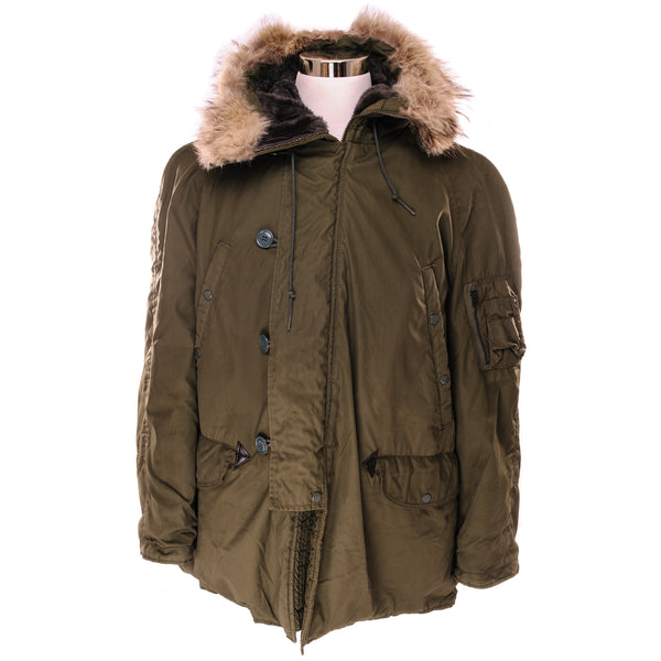 Vintage US Army N-3B N3B Modified Parka Jacket 1972 Vietnam War Size Large.  MIL-J-6279H  Stock No : 8415-899-0387  DSA100-72-C-1794