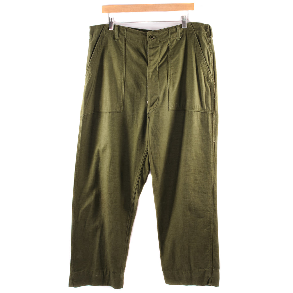 Vintage US Army Utility Trousers Pants 1966 Vietnam War Size W36 L29.