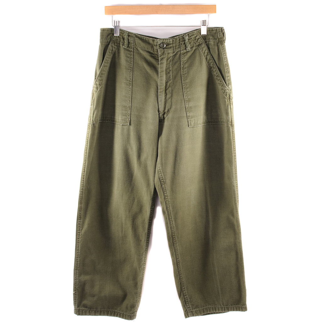 Vintage US Army Utility Pants With Cotton Sateen 1971 Vietnam War Size W31 L27.