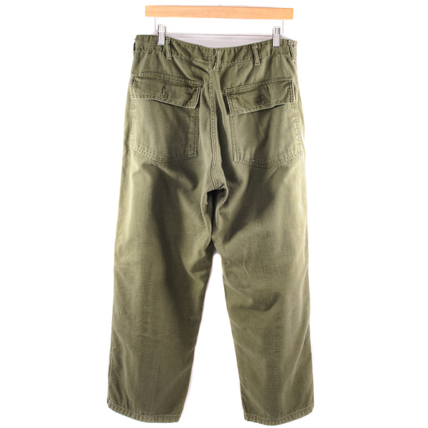 Vintage US Army Utility Pants With Cotton Sateen 1971 Vietnam War Size W31 L27.
