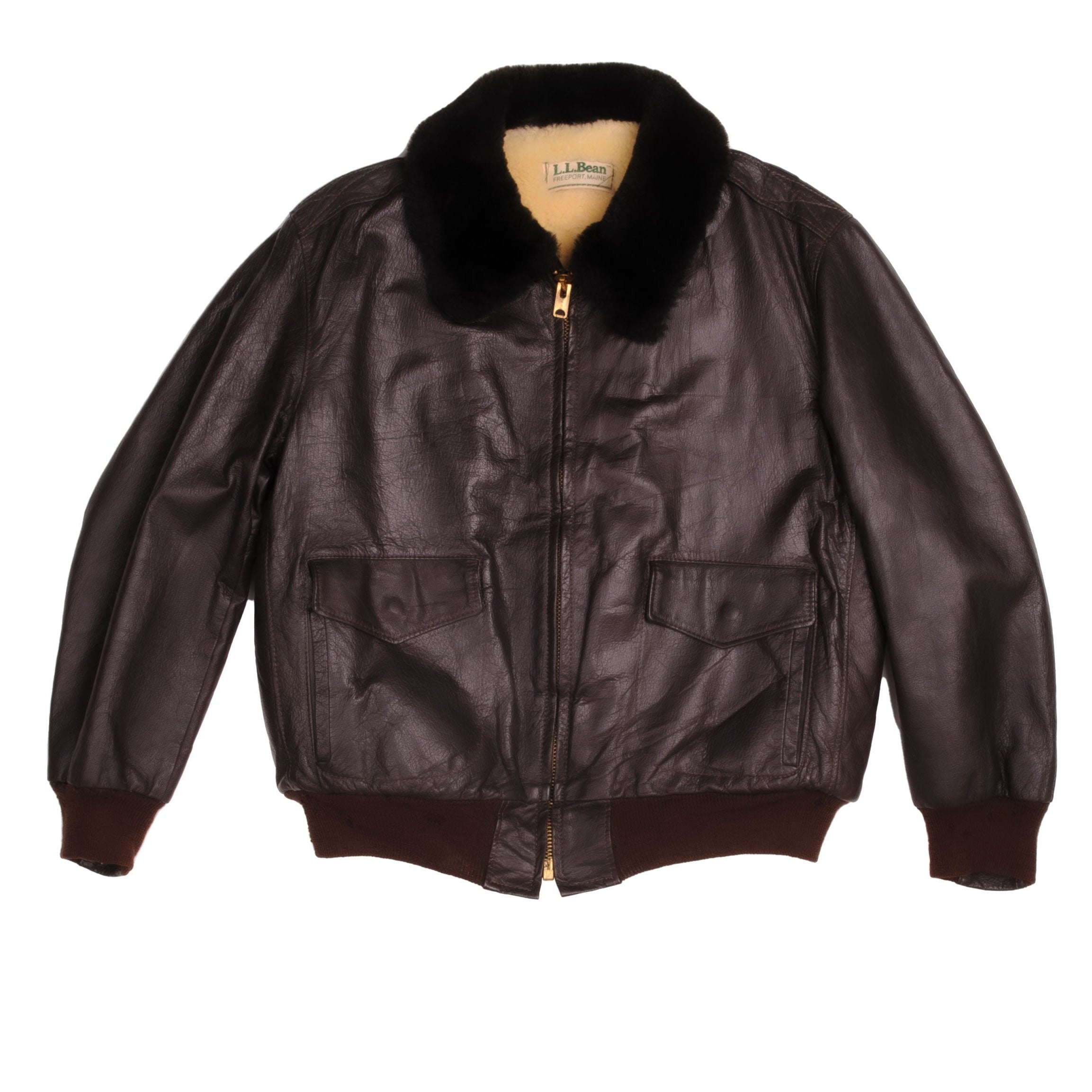 Ll bean mens leather bomber jackets sale