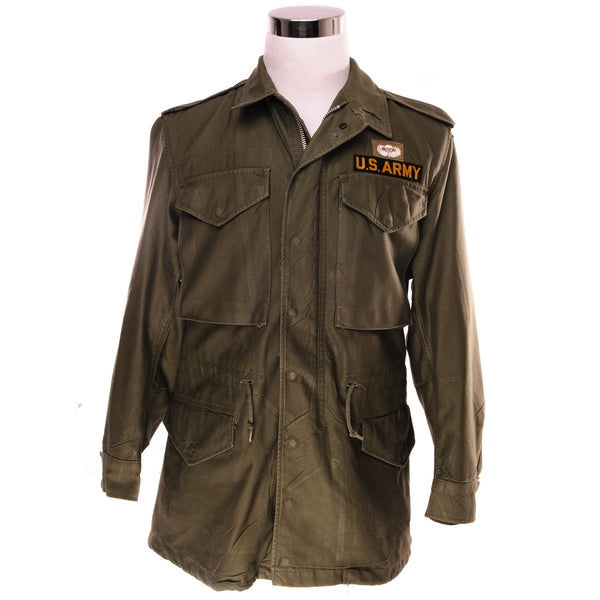 US Army M-1951 M51 Field Jacket Vietnam War Size Small Regular with Airborne 1st Special Forces Patch and Parachutist Badge .